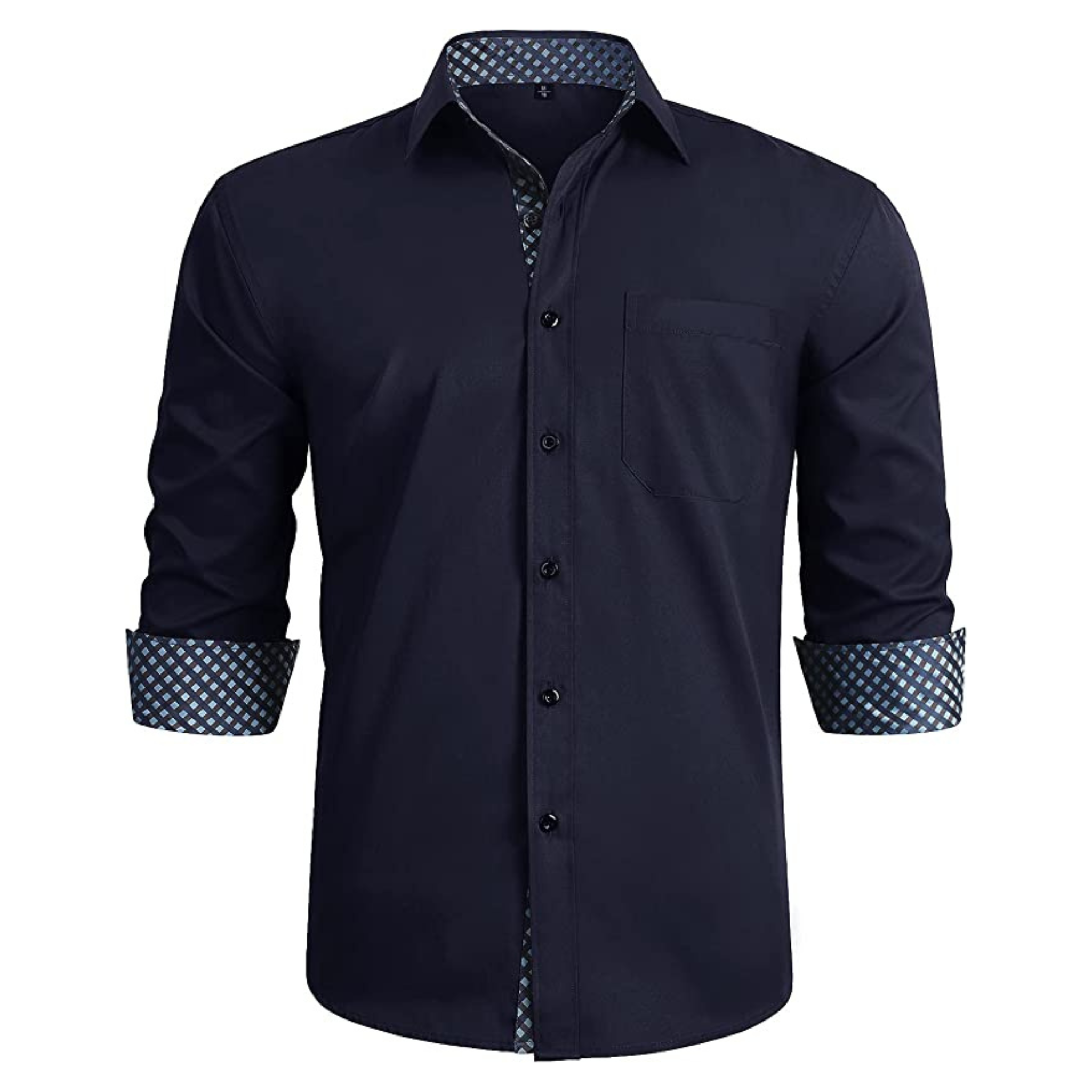 CAMICIA TREVOR FANTASIA BICOLORE BLU