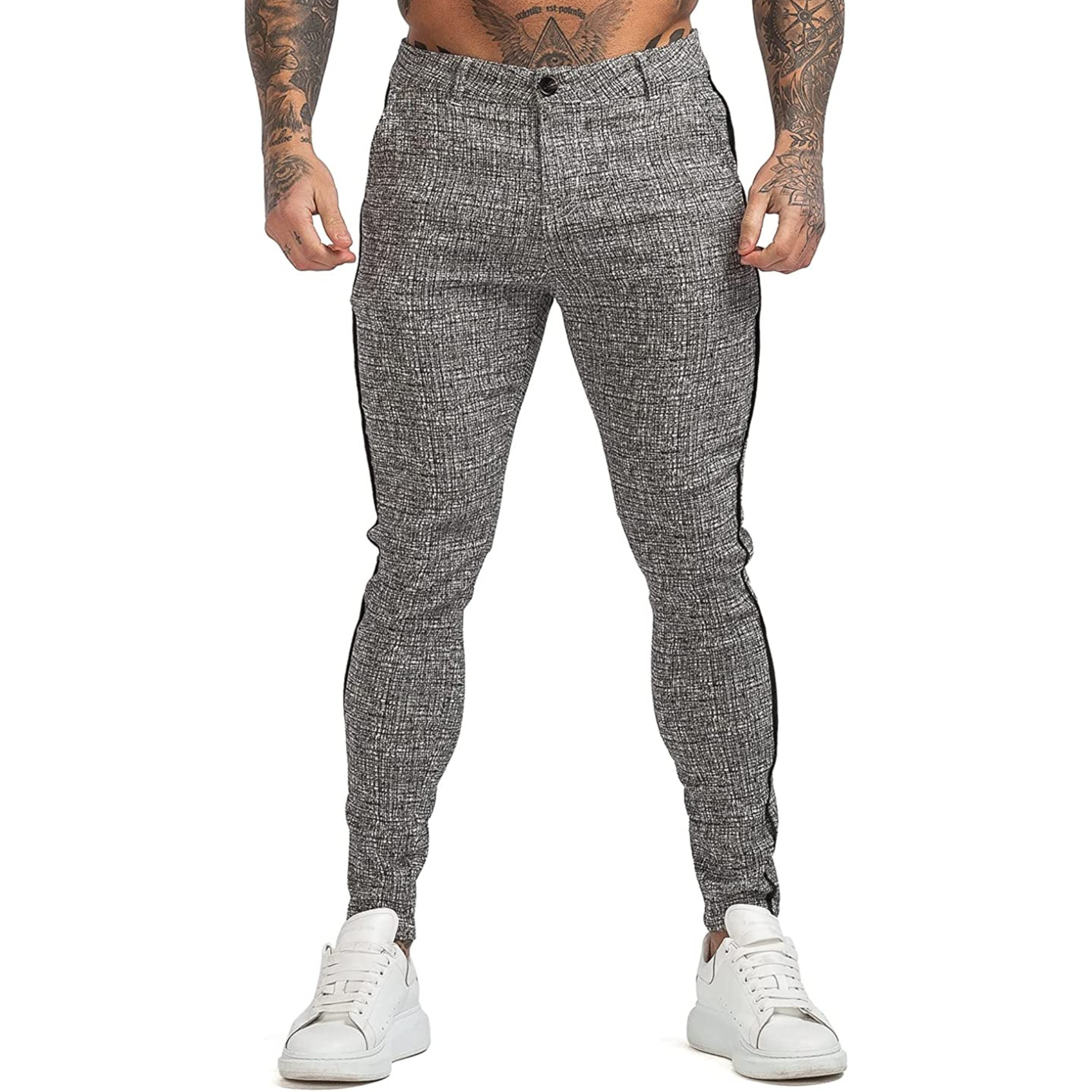 PANTALONE A QUADRI GRIGIO 4