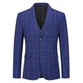 ABITO A QUADRI 3 PEZZI BLU NAVY