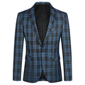 BLAZER A QUADRI BLU/GRIGIO