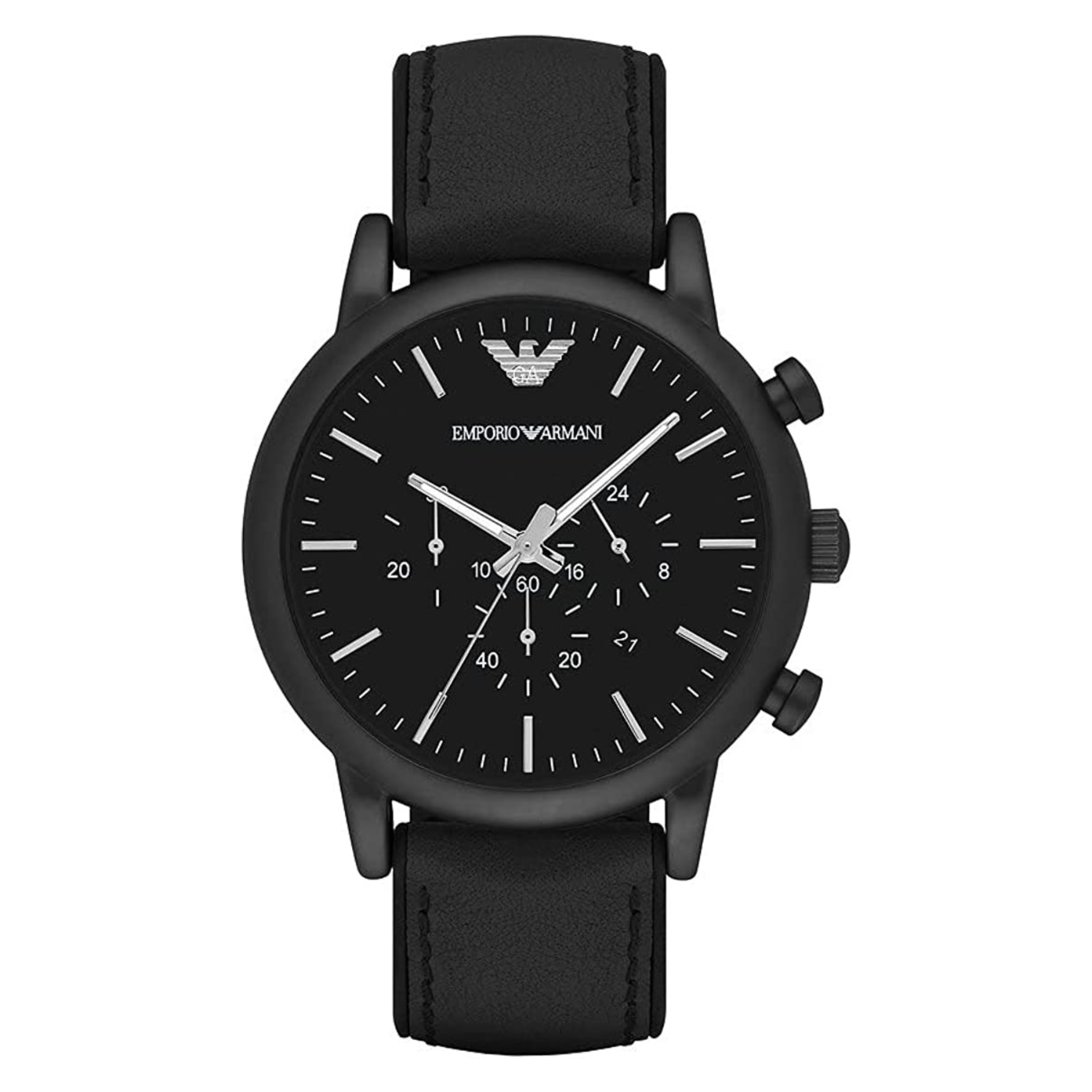 EMPORIO ARMANI OROLOGIO IN PELLE NERO