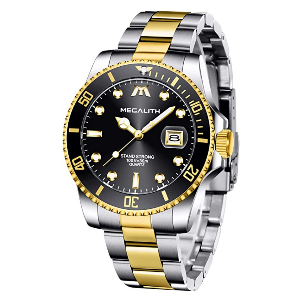 OROLOGIO IN ACCIAIO QUADRANTE NERO