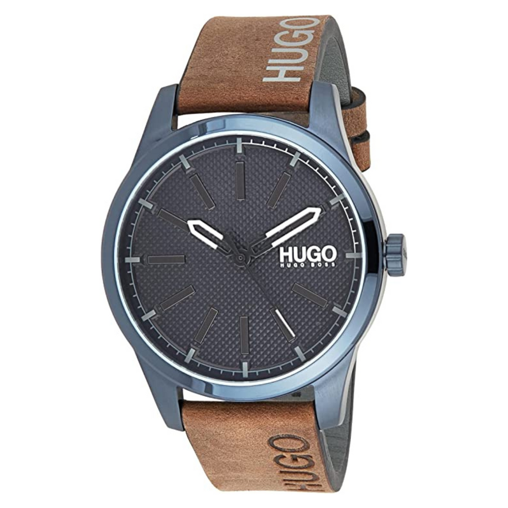 HUGO BOSS OROLOGIO IN PELLE MARRONE
