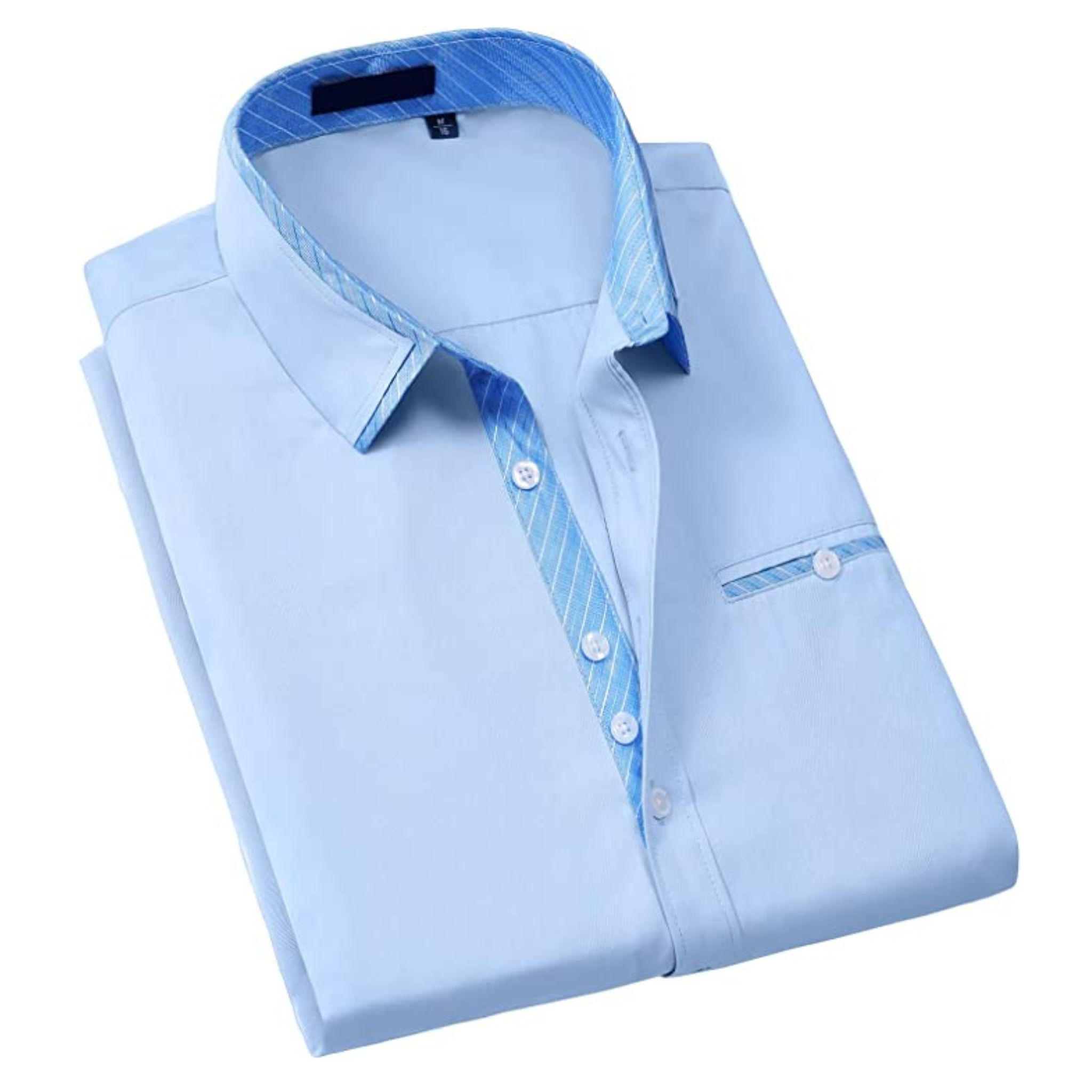 CAMICIA EDER FANTASIA BICOLORE CELESTE