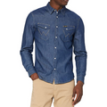 WRANGLER CAMICIA DI JEANS DARK BLU