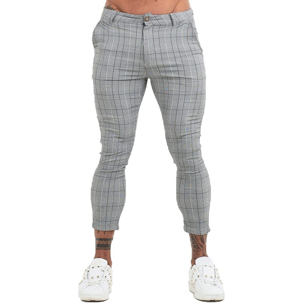 PANTALONE A QUADRI GRIGIO 3