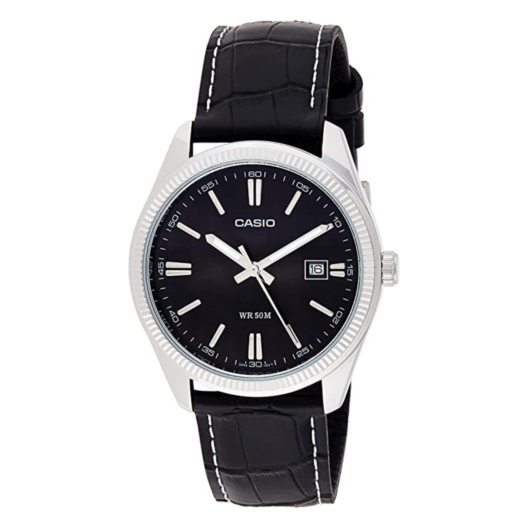 CASIO OROLOGIO IN PELLE NERO