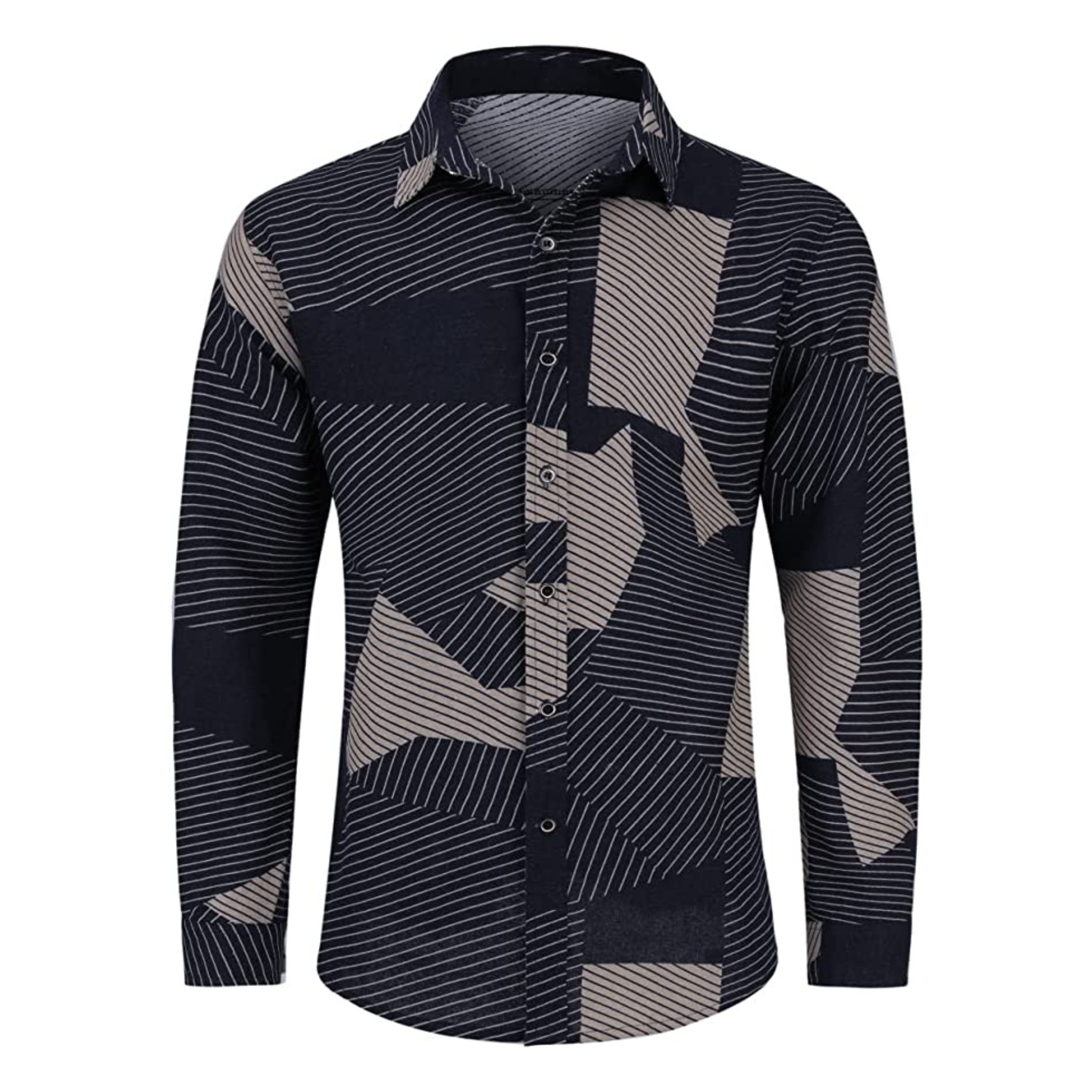 CAMACIA FANTASIA A RIGHE NERA/BEIGE