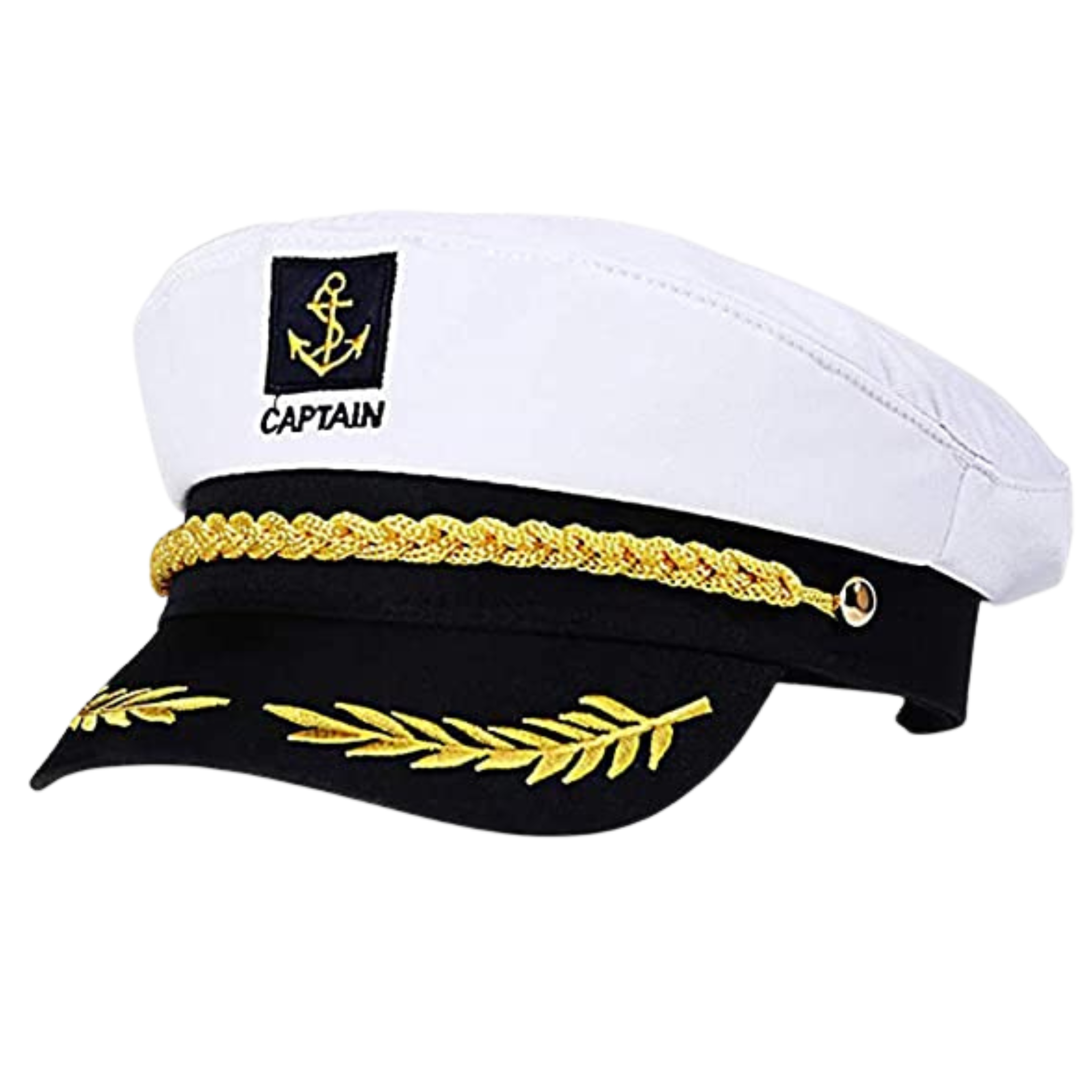 CAPPELLO MARINAIO BIANCO CON RICAMI