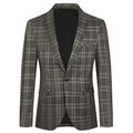 BLAZER A QUADRI GRIGIO/MARR.