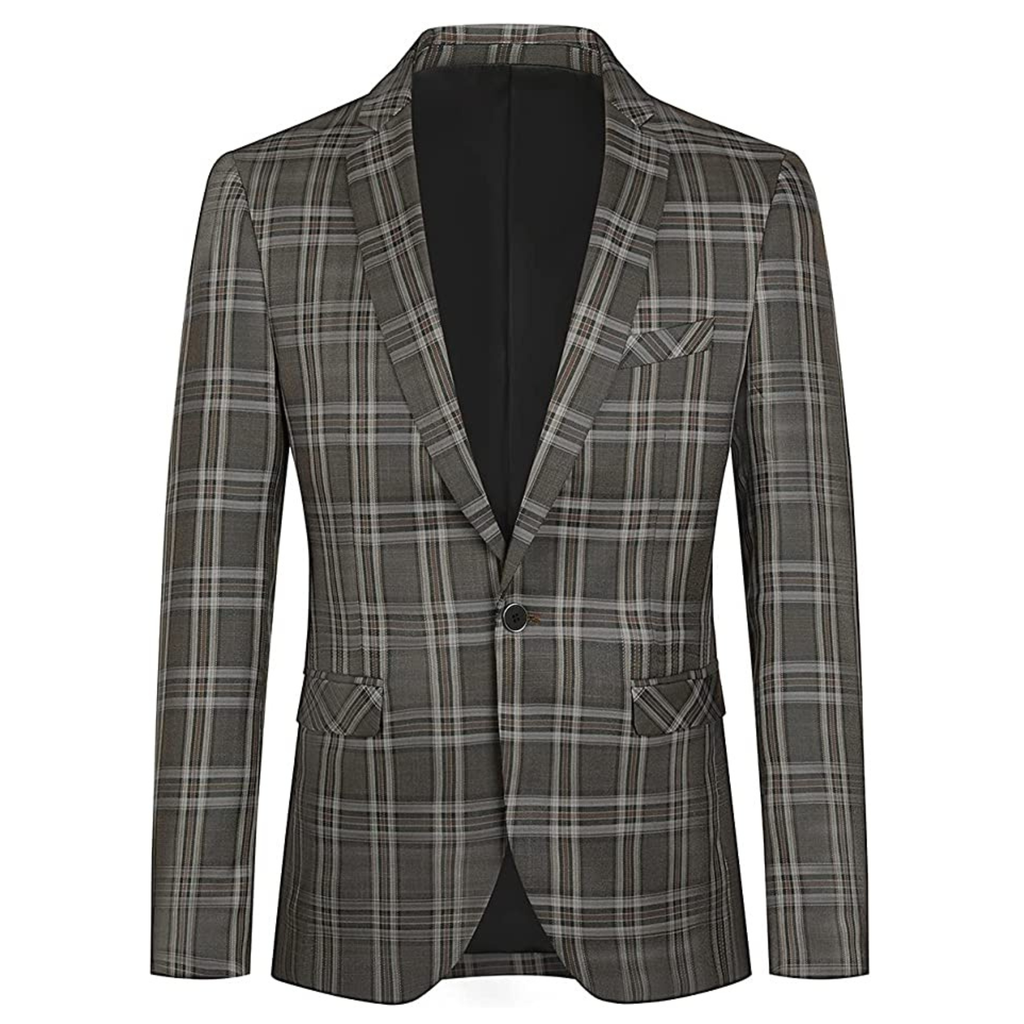 BLAZER A QUADRI GRIGIO/MARR.