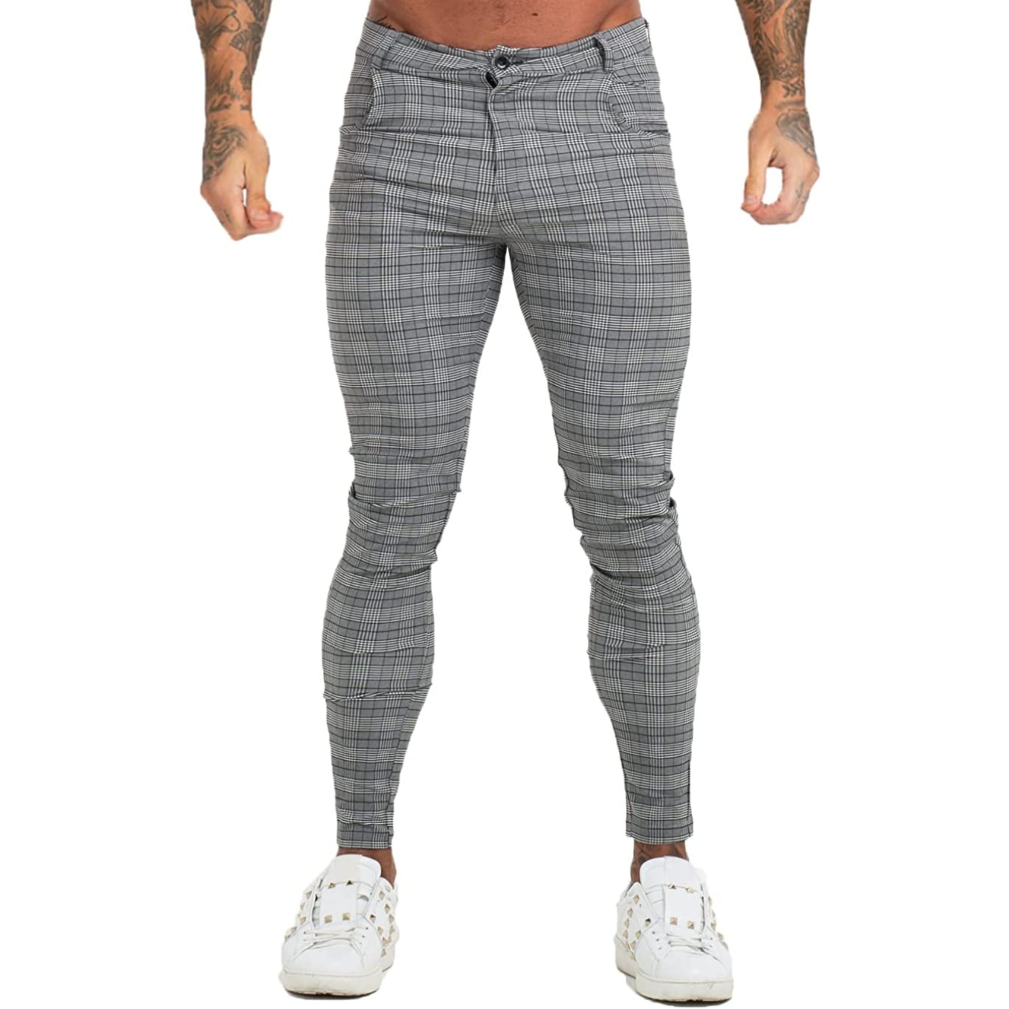 PANTALONE A QUADRI GRIGIO 1
