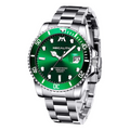 OROLOGIO IN ACCIAIO QUADRANTE VERDE SMERALDO