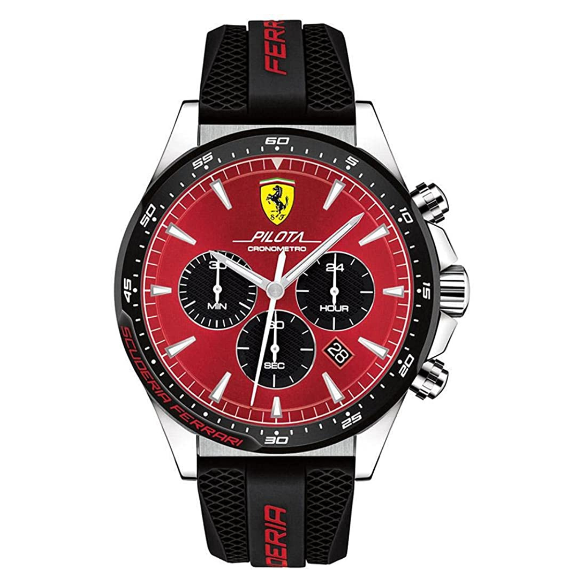 FERRARI SCUDERIA OROLOGIO ROSSO PILOTA