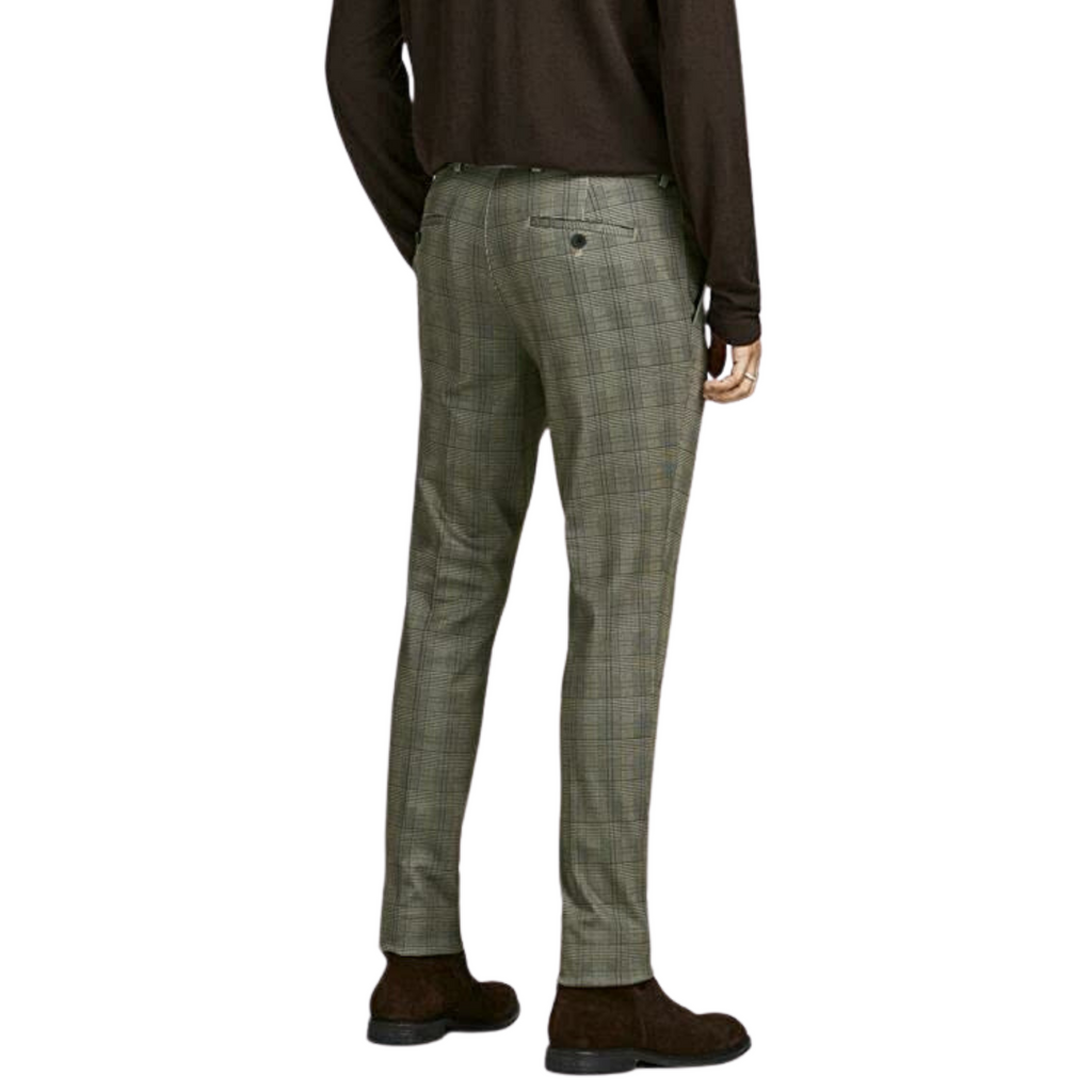 JACK & JONES PANTALONE A QUADRI GRIGIO