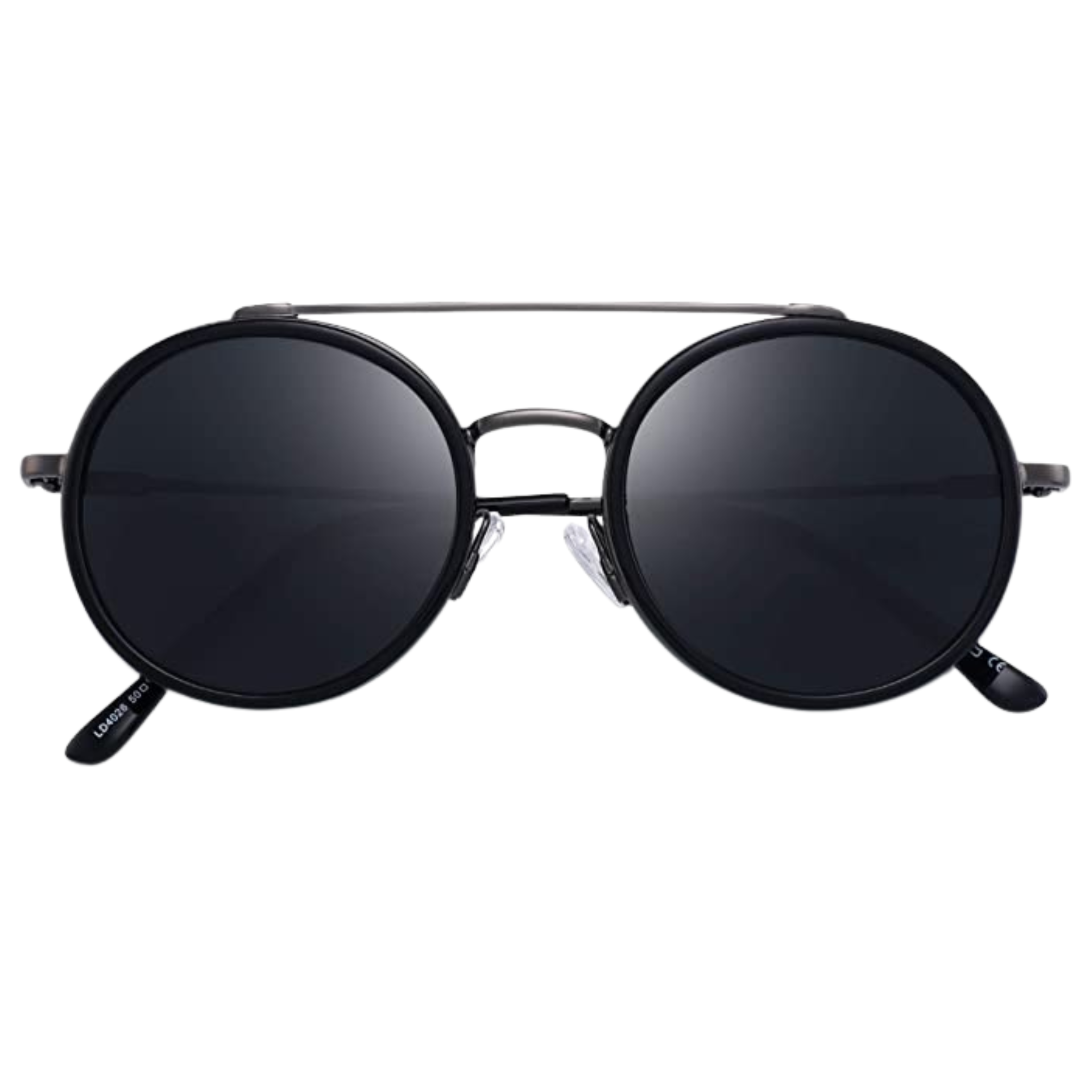 OCCHIALI ROTONDI NERI IN METALLO