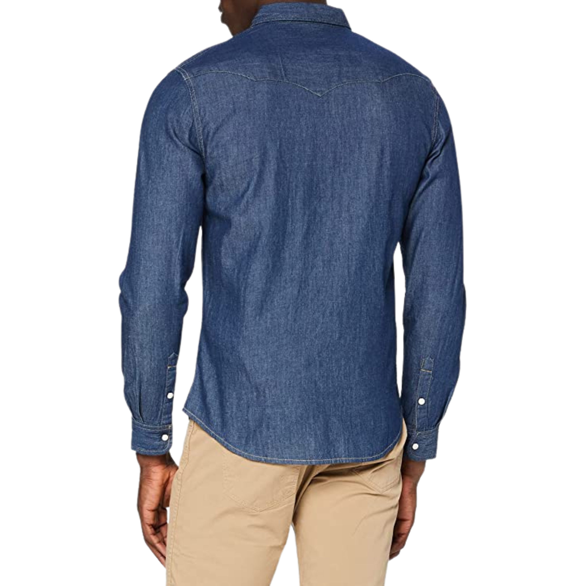 WRANGLER CAMICIA DI JEANS DARK BLU