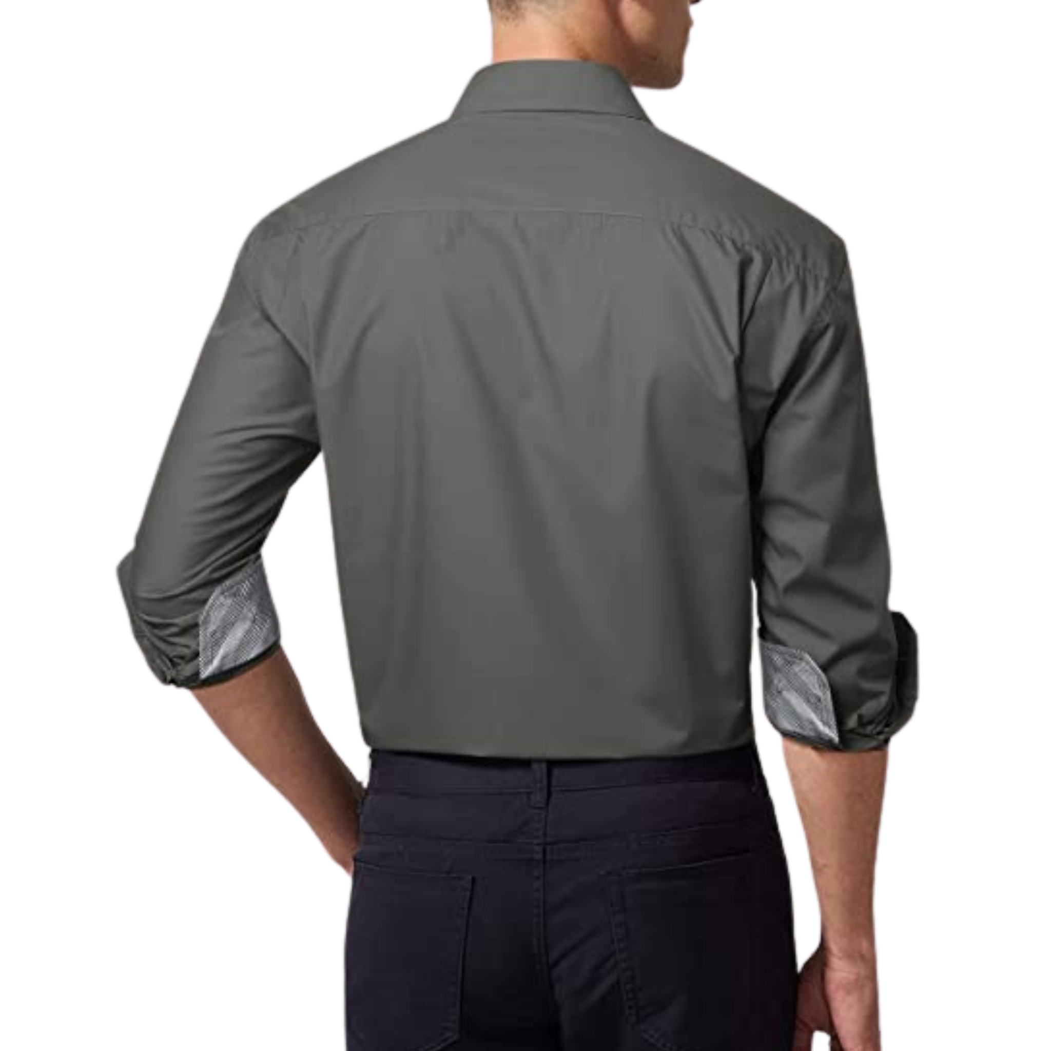 CAMICIA TREVOR FANTASIA BICOLORE GRIGIO SCURO