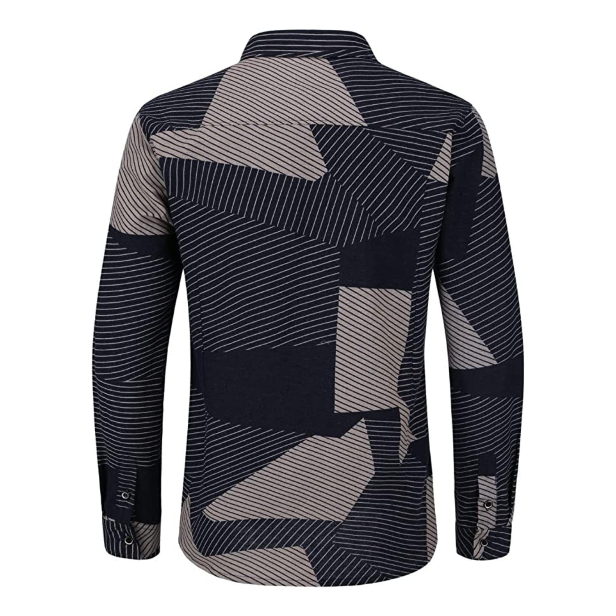 CAMACIA FANTASIA A RIGHE NERA/BEIGE