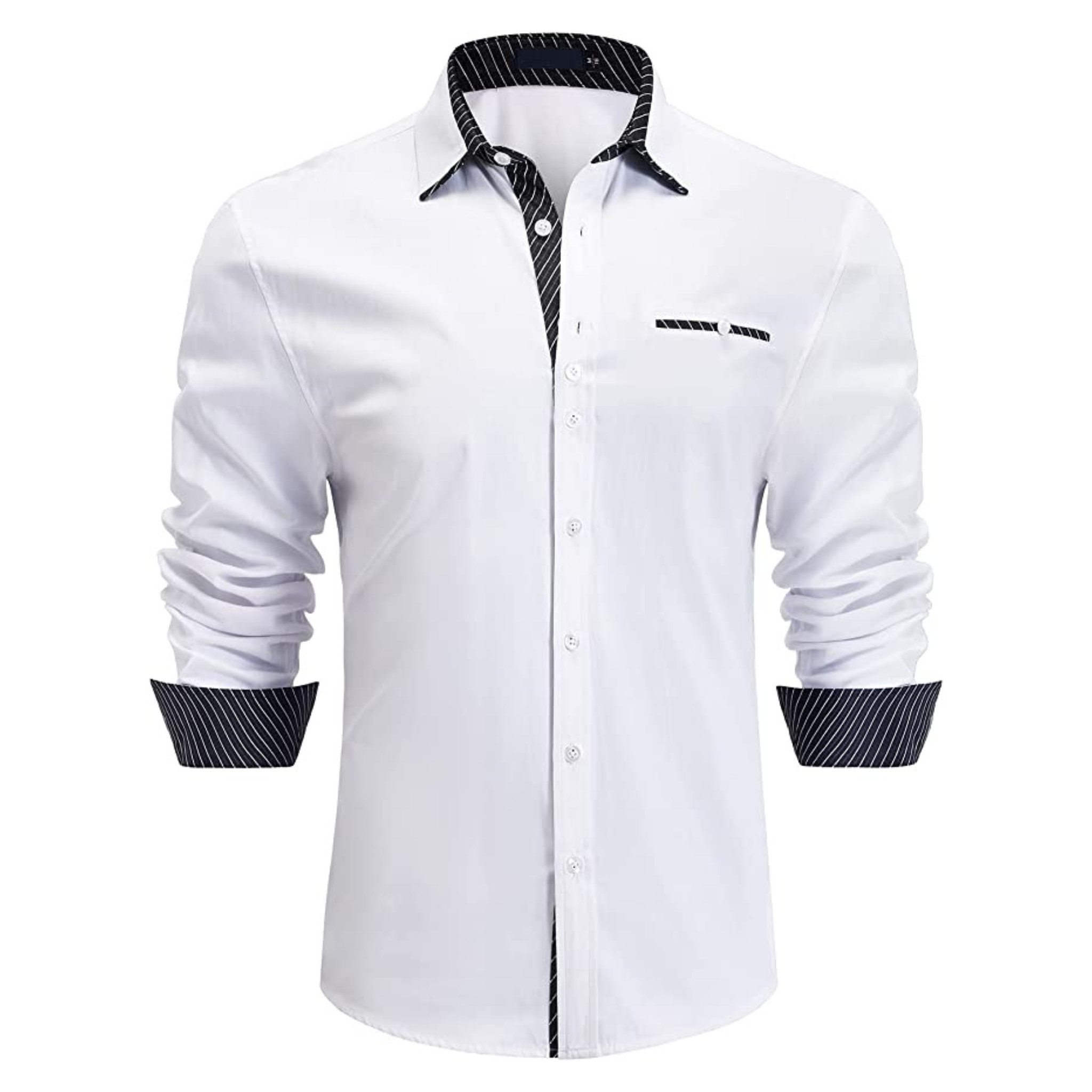 CAMICIA EDER FANTASIA BICOLORE BIANCA