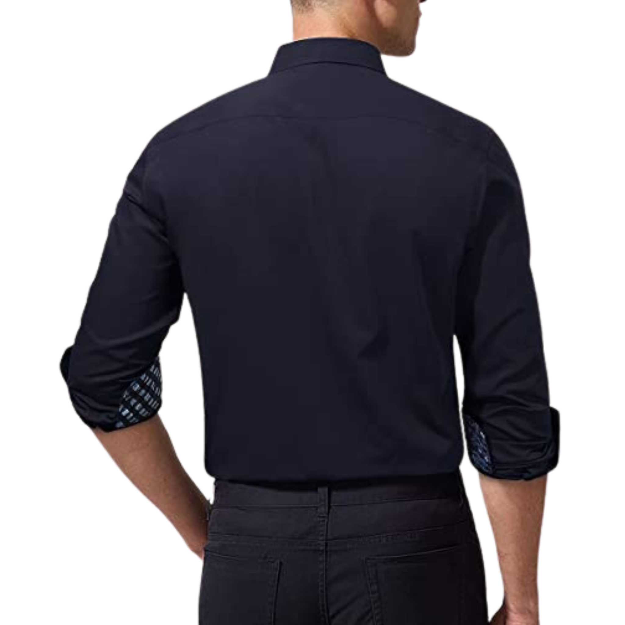 CAMICIA TREVOR FANTASIA BICOLORE BLU