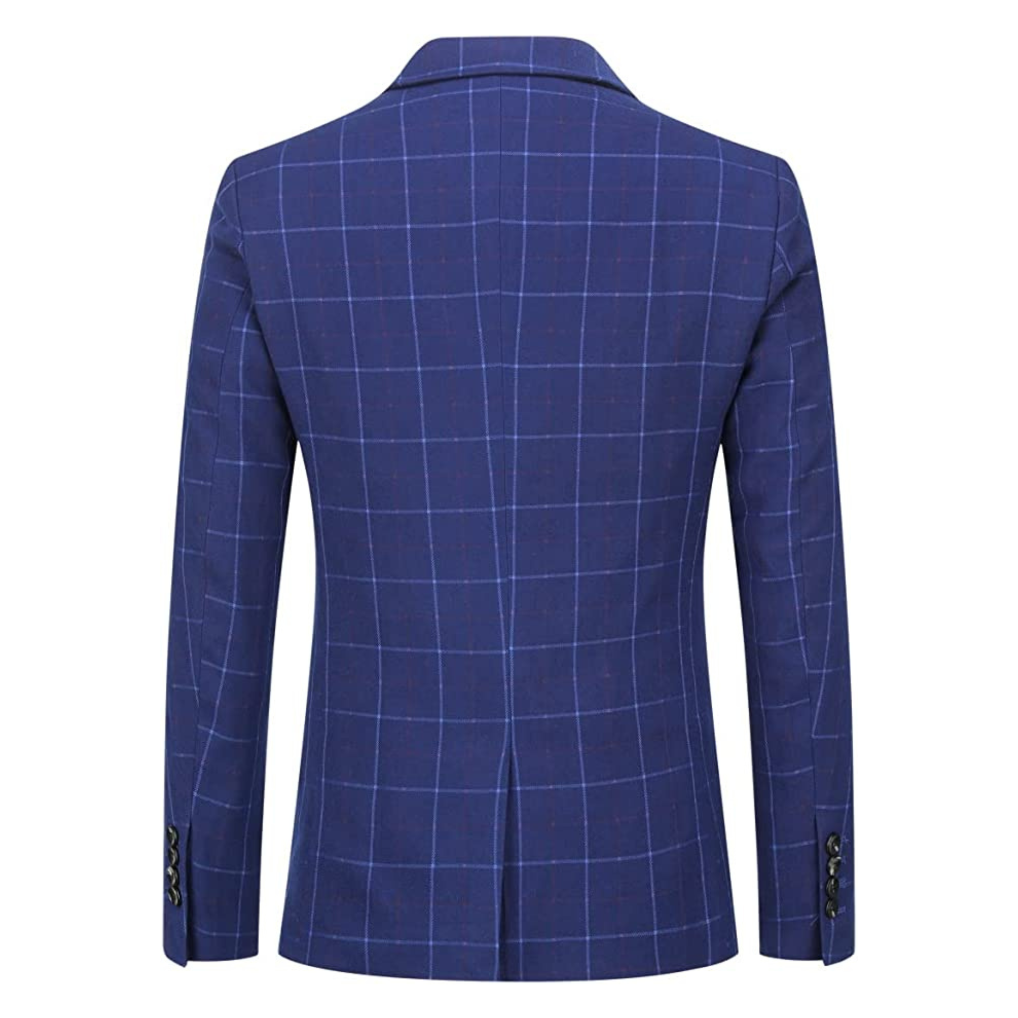 ABITO A QUADRI 3 PEZZI BLU NAVY