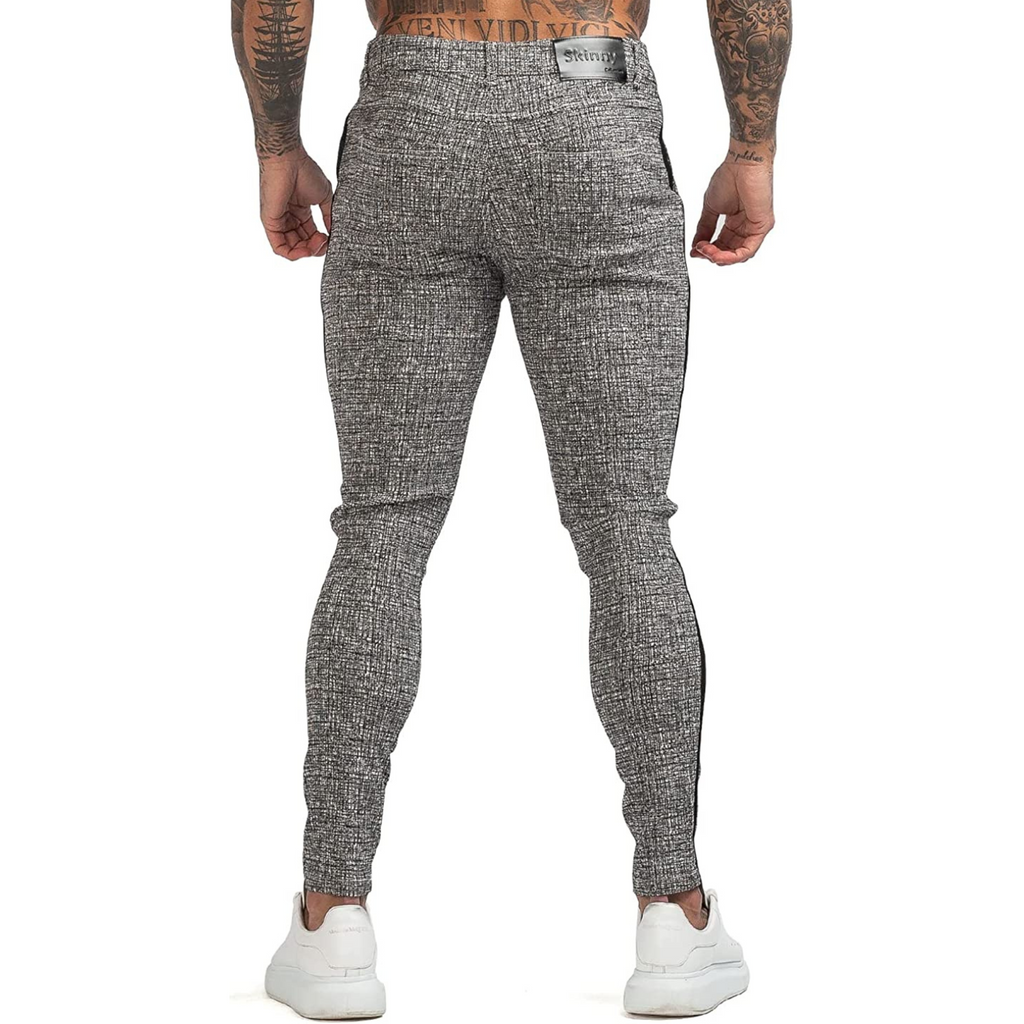 PANTALONE A QUADRI GRIGIO 4