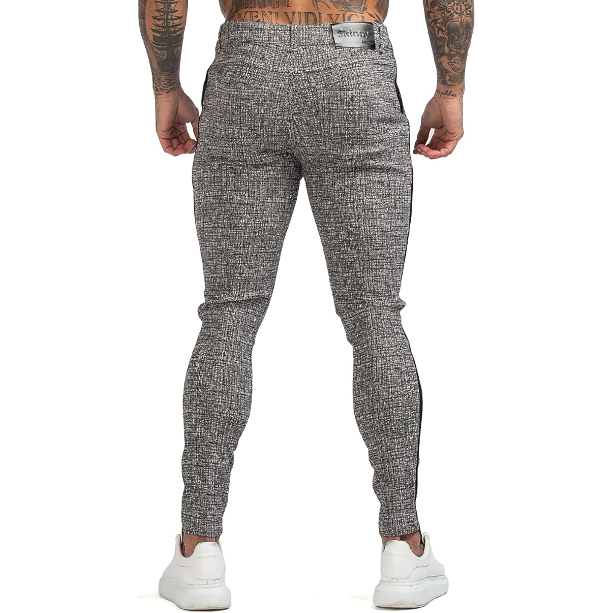 PANTALONE A QUADRI GRIGIO 4