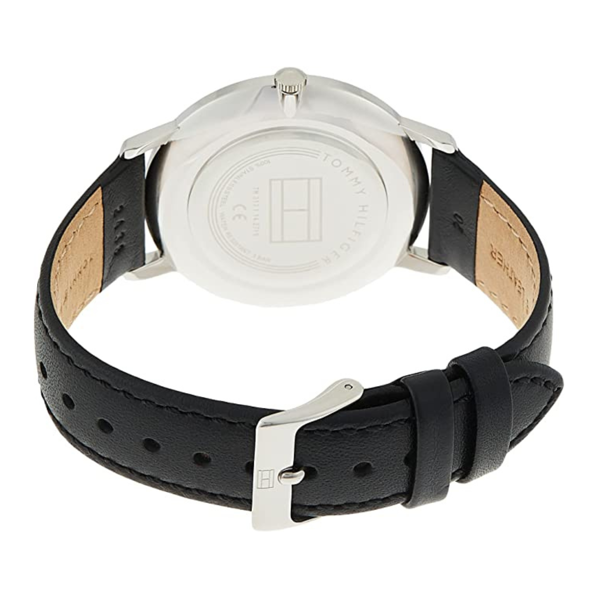 TOMMY HILFIGER OROLOGIO IN PELLE NERO