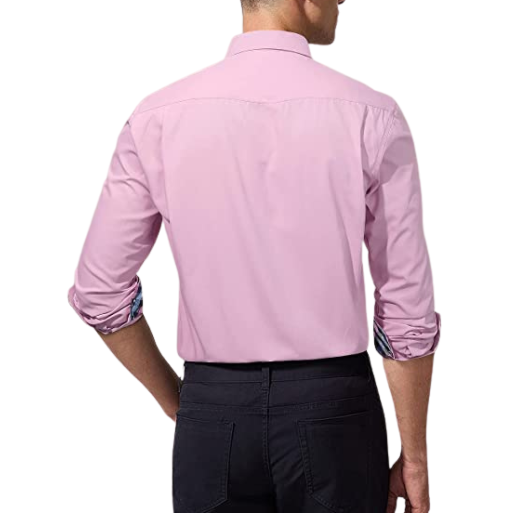 CAMICIA TREVOR FANTASIA BICOLORE ROSA