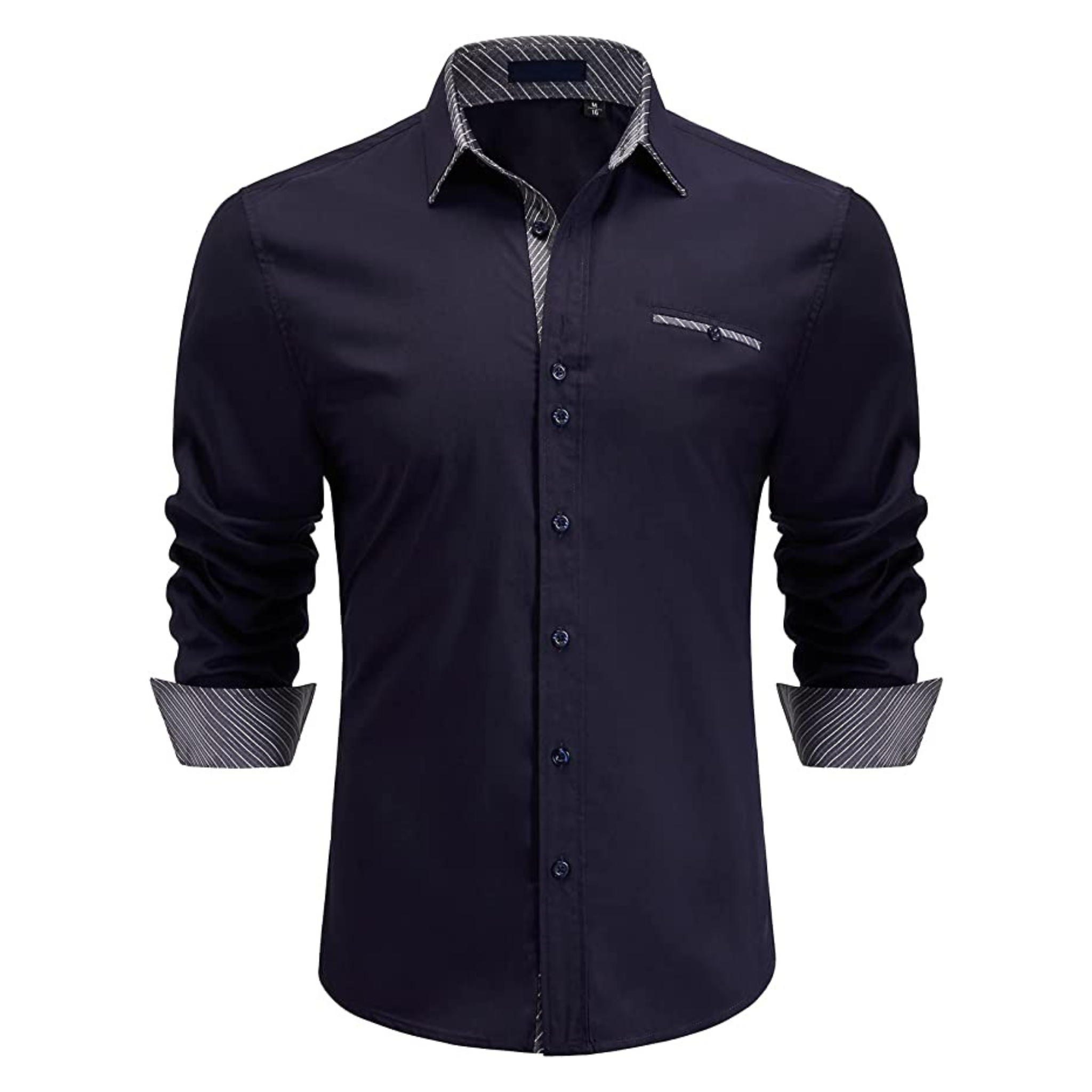 CAMICIA EDER FANTASIA BICOLORE BLU SCURO