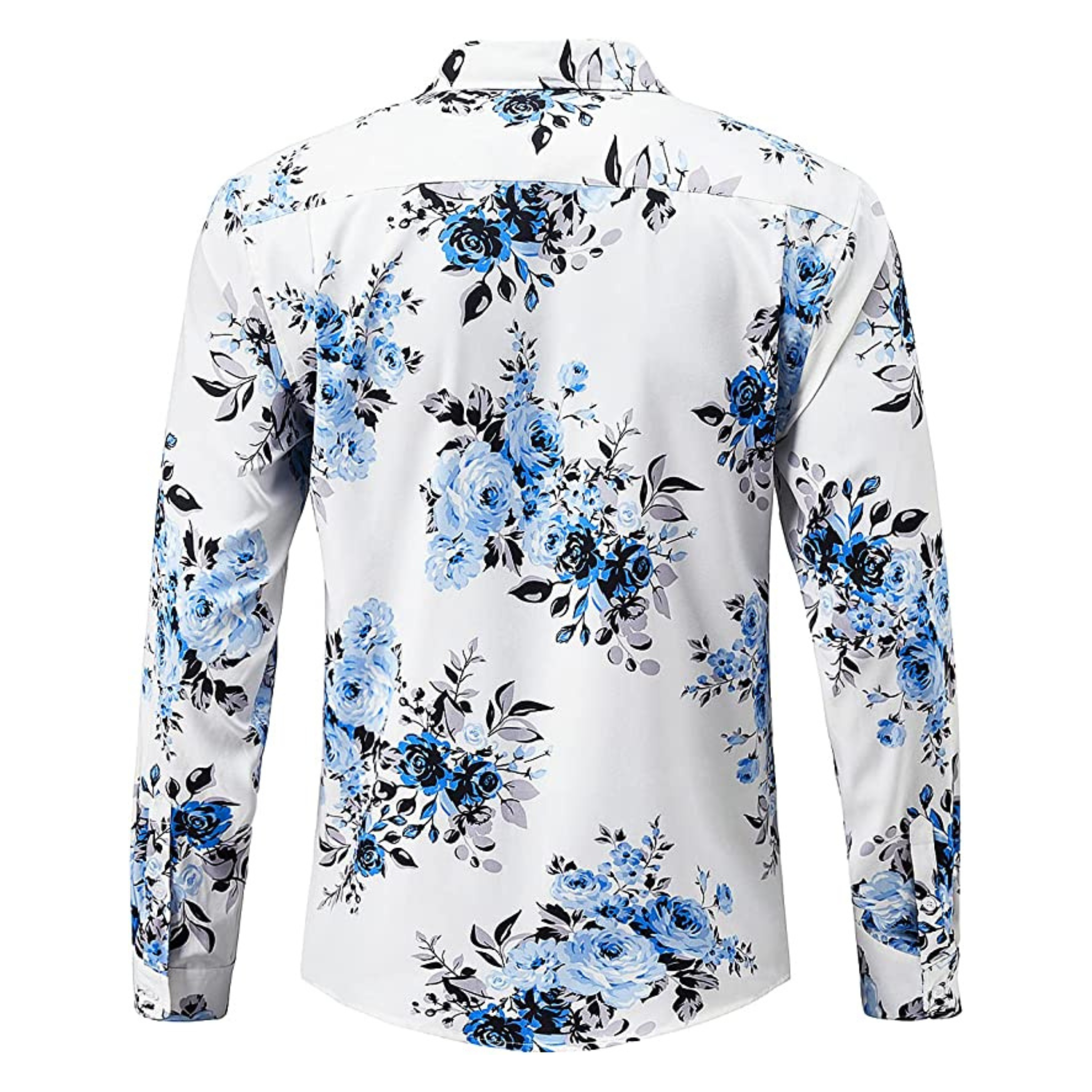 CAMICIA FLOREALE CELESTE