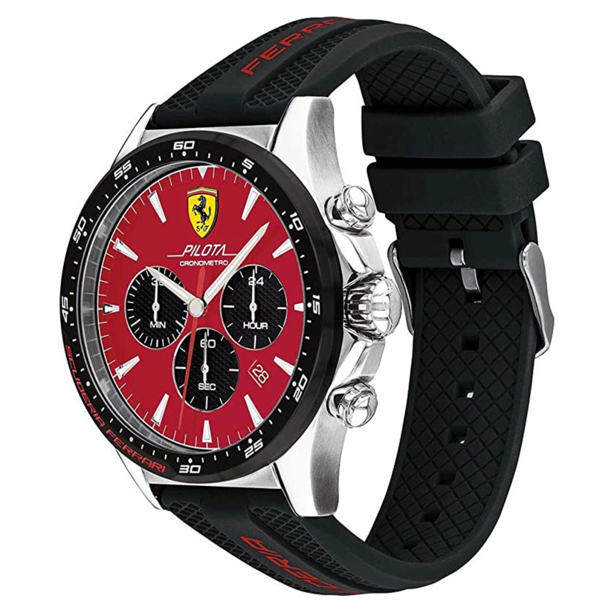 FERRARI SCUDERIA OROLOGIO ROSSO PILOTA