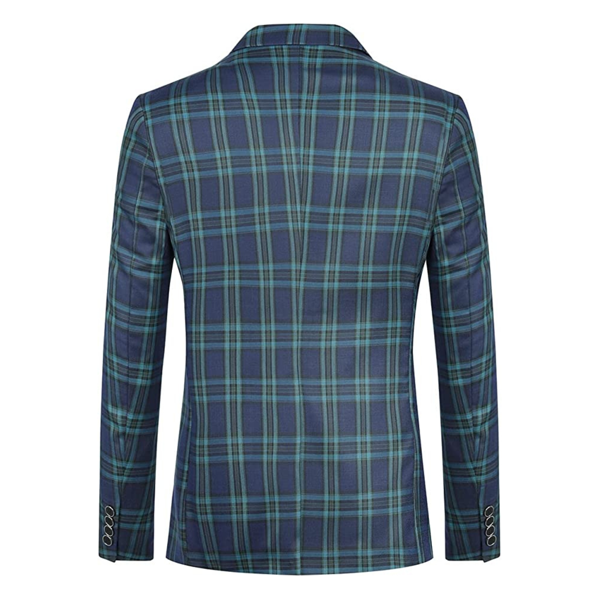 BLAZER A QUADRI BLU/VERDE