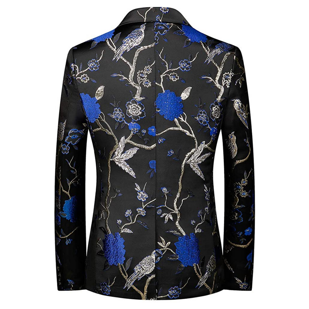 BLAZER FANTASIA FLOREALE NERO