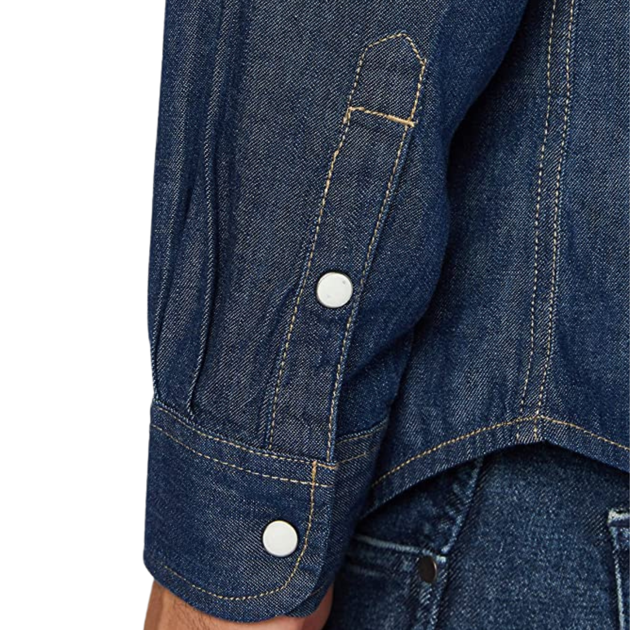 WRANGLER CAMICIA DI JEANS DARK BLU