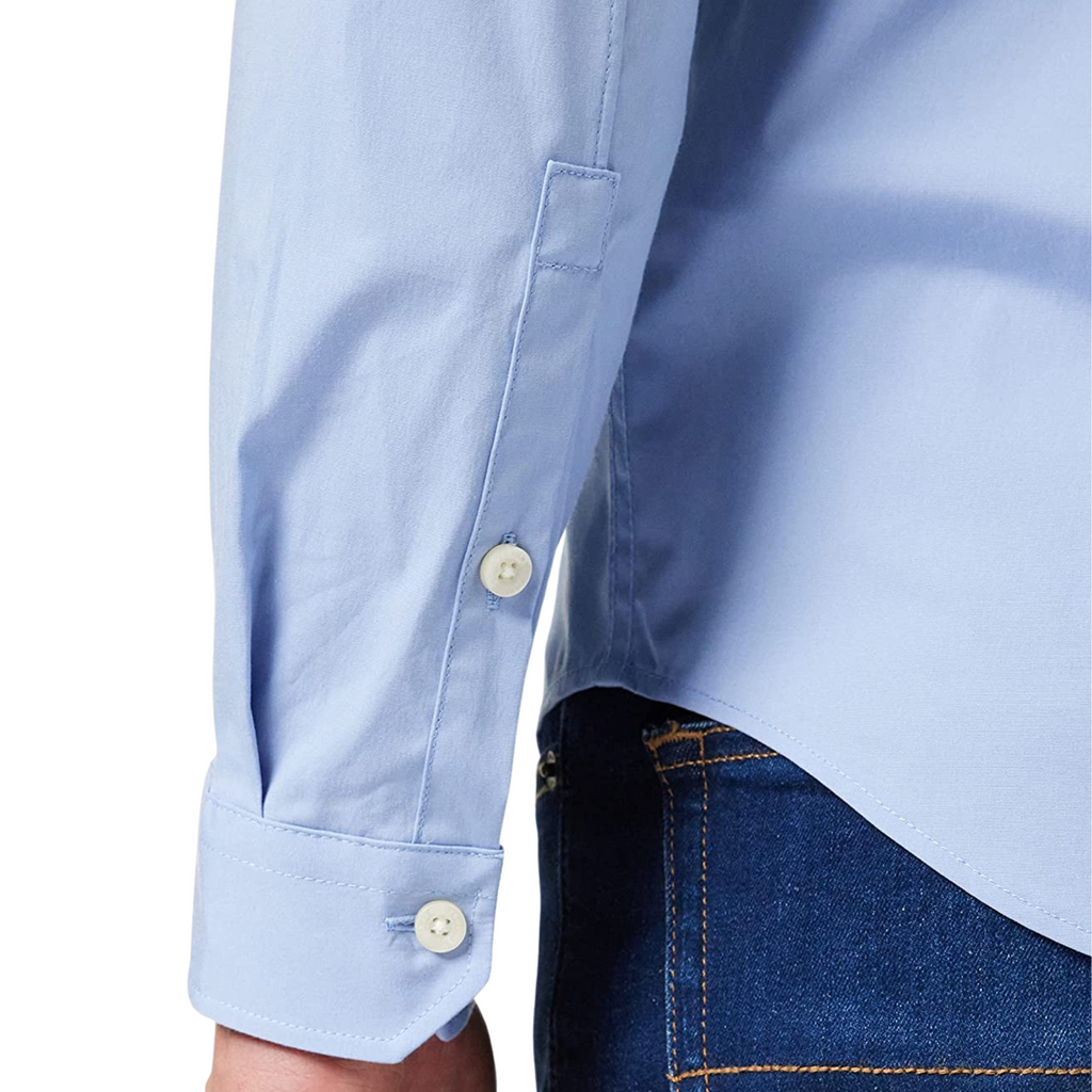 TOMMY HILFIGER CAMICIA TINTA UNITA CELESTE