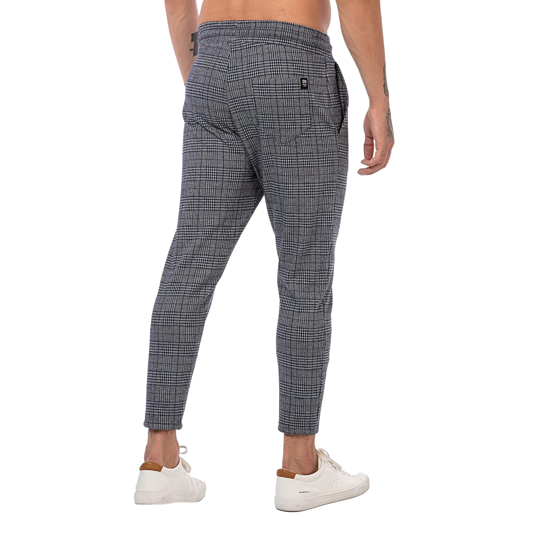 REDBRIDGE PANTALONE A QUADRI GRIGIO