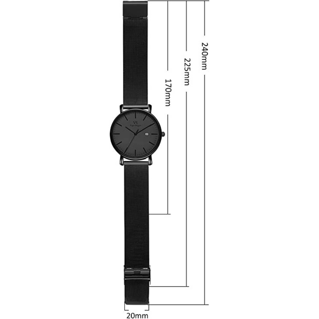 OROLOGIO AL QUARZO IN ACCIAIO NERO