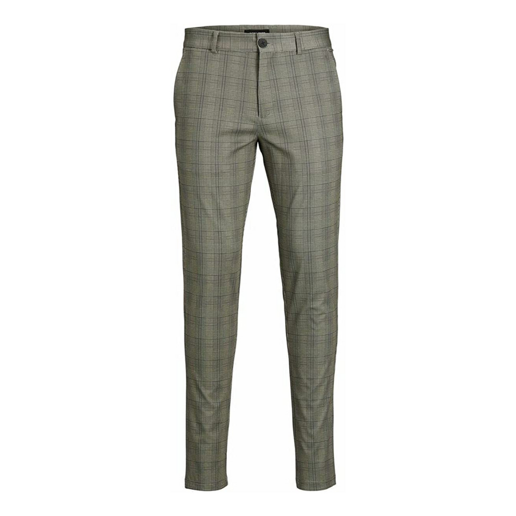 JACK & JONES PANTALONE A QUADRI GRIGIO