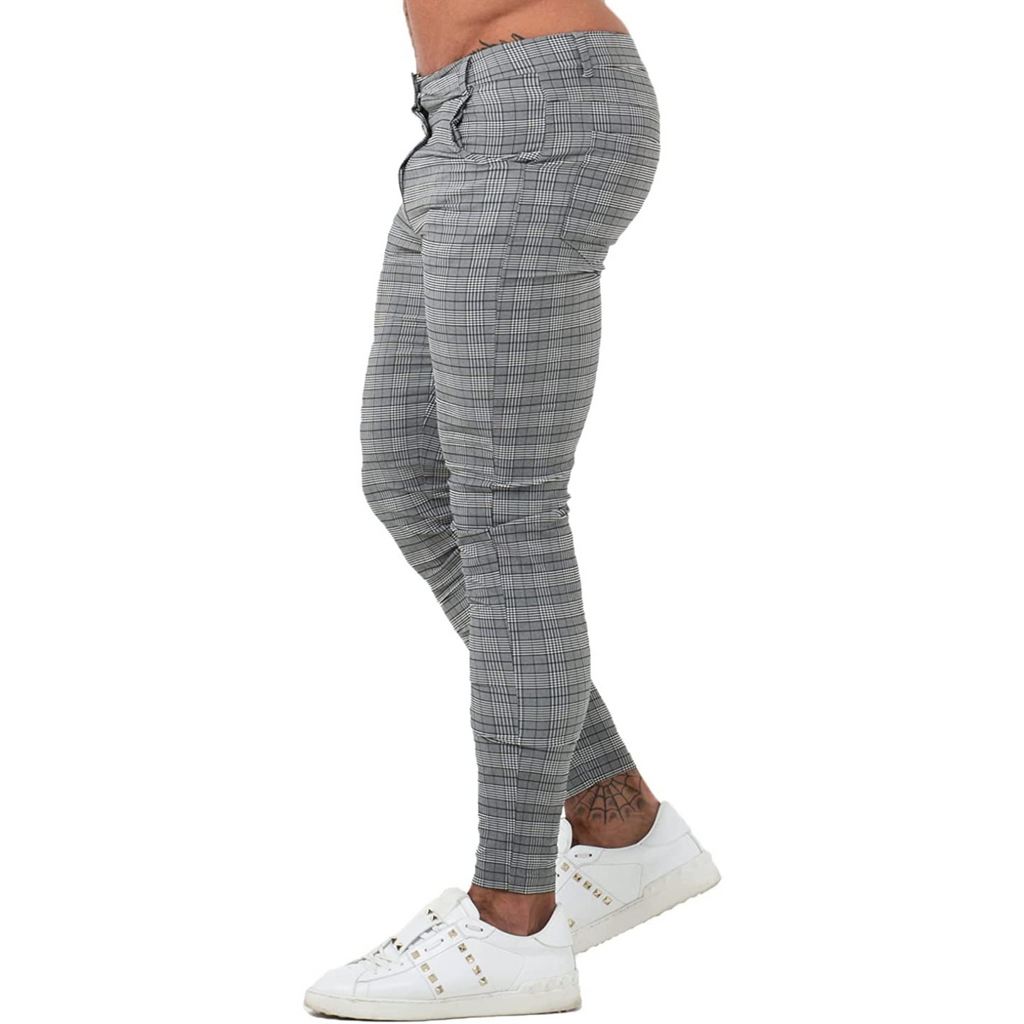 PANTALONE A QUADRI GRIGIO 1