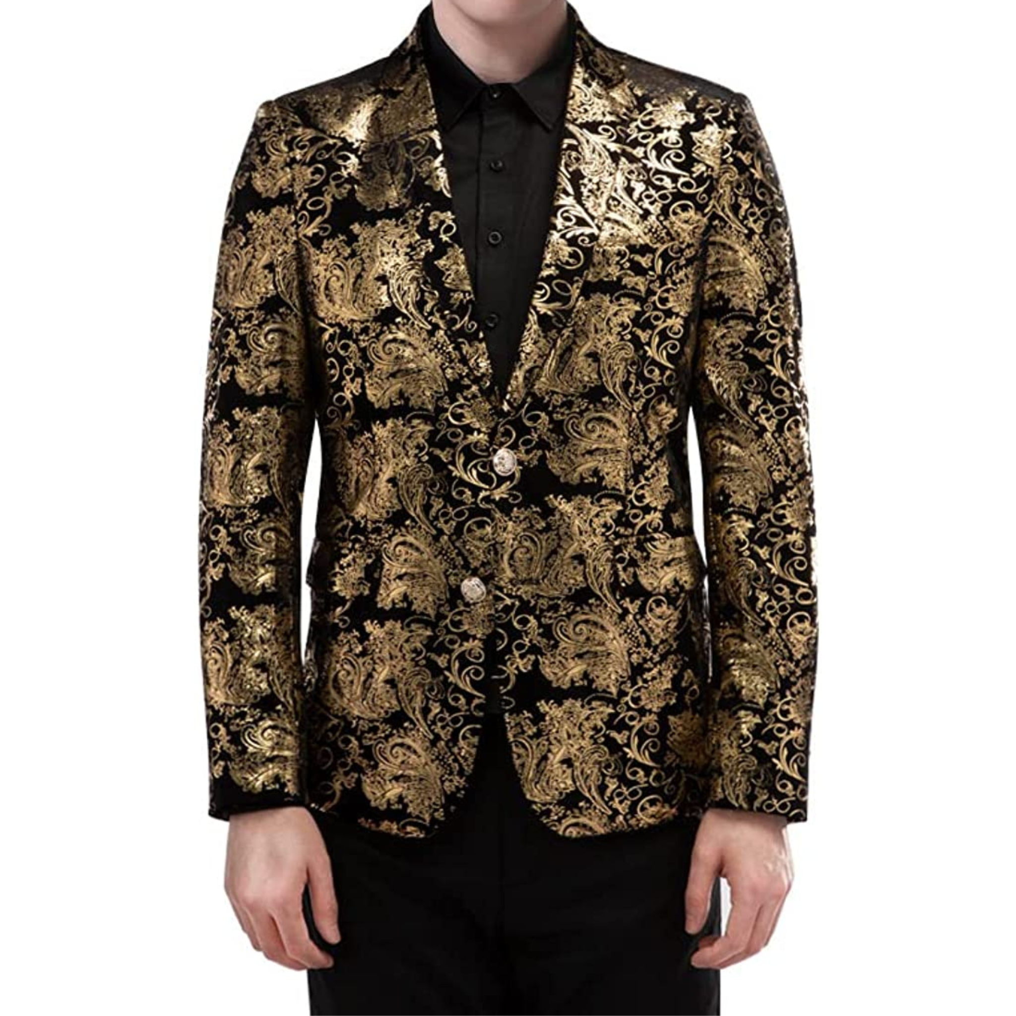 BLAZER FANTASIA FLOREALE DORATO