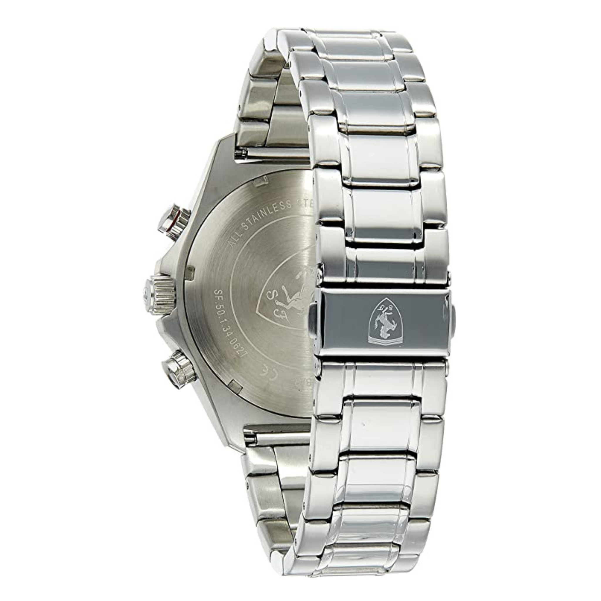 FERRARI SCUDERIA OROLOGIO PILOTA IN ACCIAIO