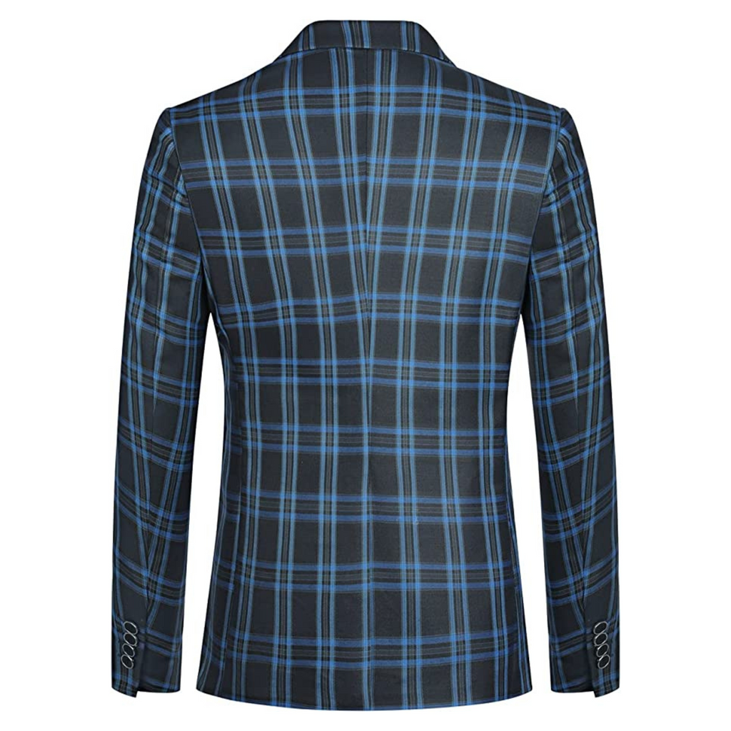 BLAZER A QUADRI BLU/GRIGIO