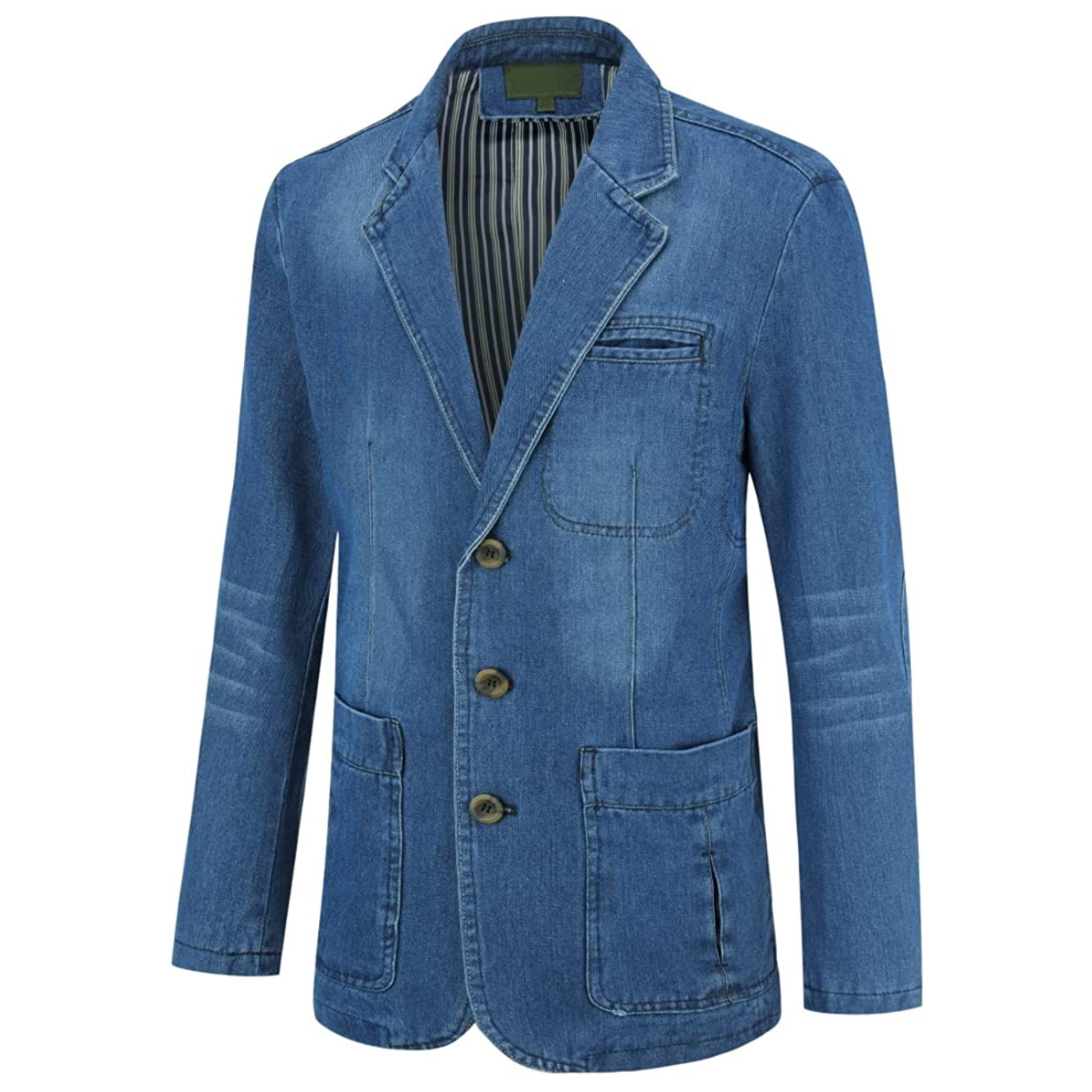 BLAZER GIACCA JEANS BLUE