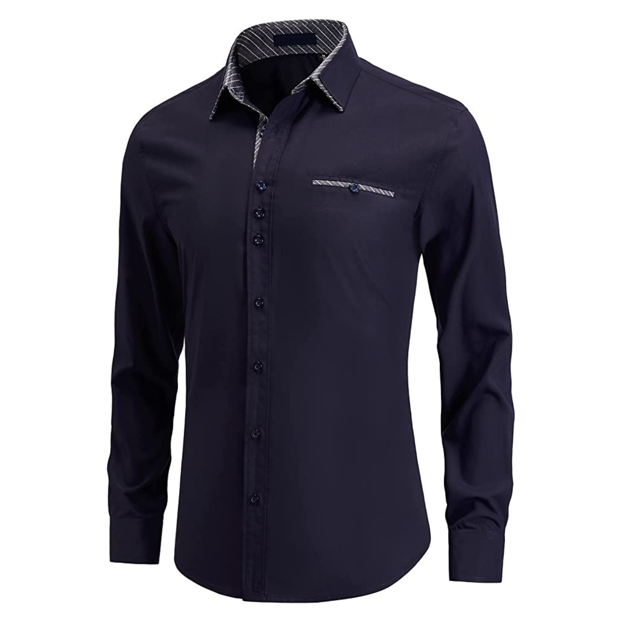 CAMICIA EDER FANTASIA BICOLORE BLU SCURO