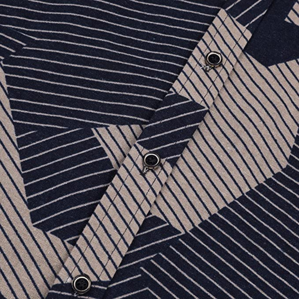 CAMACIA FANTASIA A RIGHE NERA/BEIGE