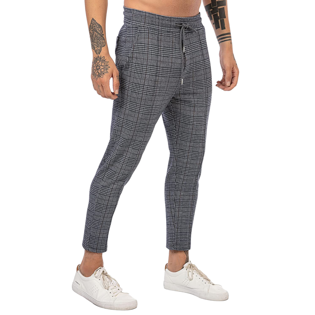 REDBRIDGE PANTALONE A QUADRI GRIGIO