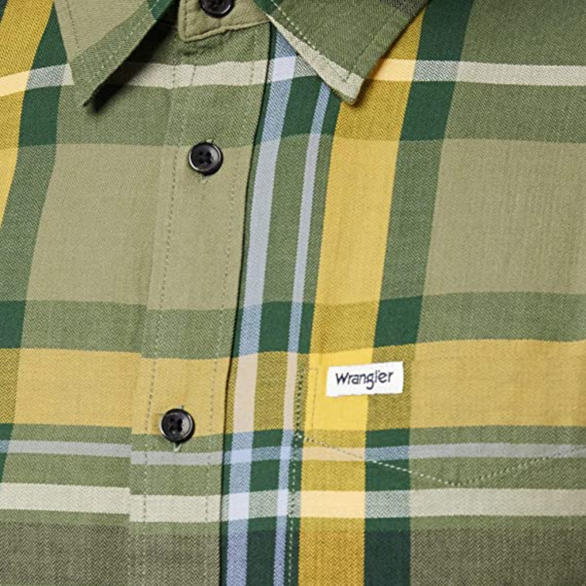 WRANGLER CAMICIA A QUADRI GIALLA