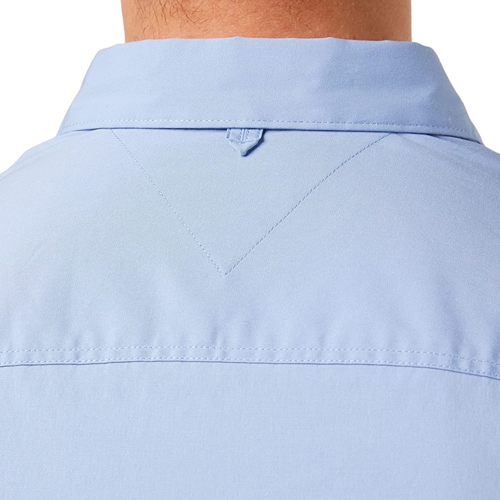 TOMMY HILFIGER CAMICIA TINTA UNITA CELESTE